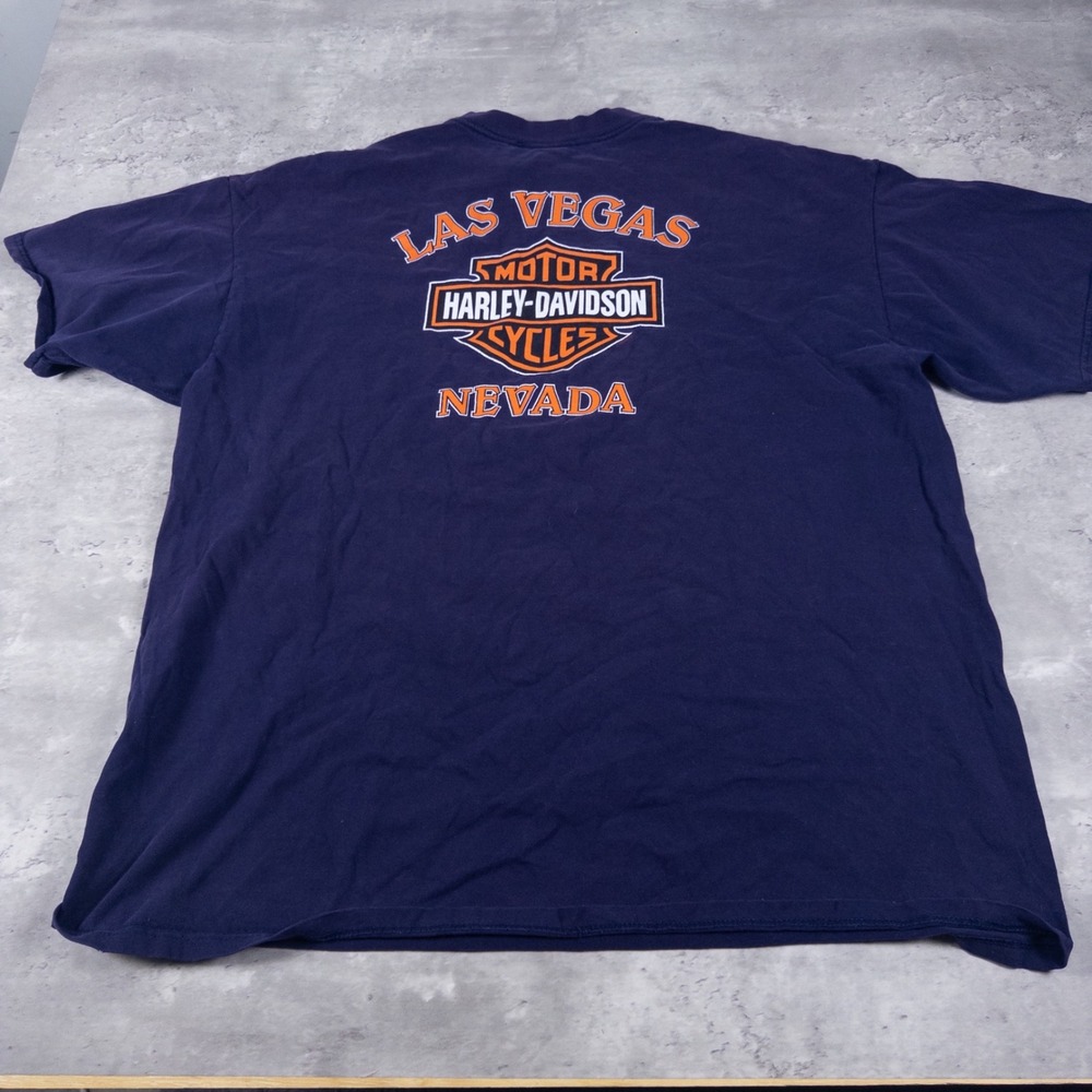 vintage harley davidson t-shirt boxy las vegas mens 3xl - Picture 4 of 7